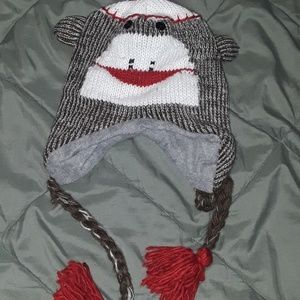 Sock monkey beanie